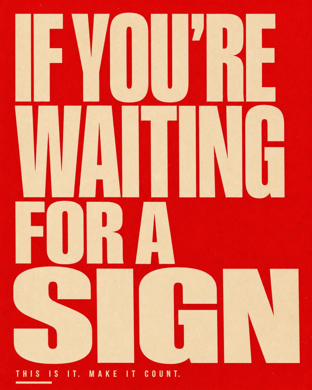 Waiting For A Sign art print by MUNDAY Studio